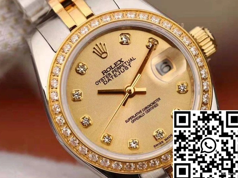 Gold 28mm Gold Dial Lady Datejust 18K Plating Rolex 0715